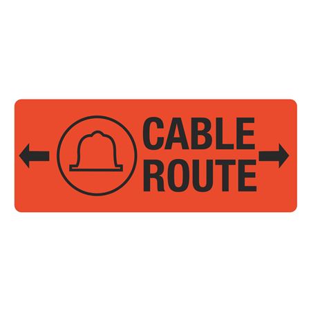 Cable Route Orange - 4" x 10" Sign